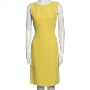 NWT! Oscar De La Renta Yellow Shift Dress Size 8